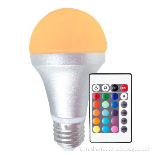 4w color changing led bulb light with remote controller
